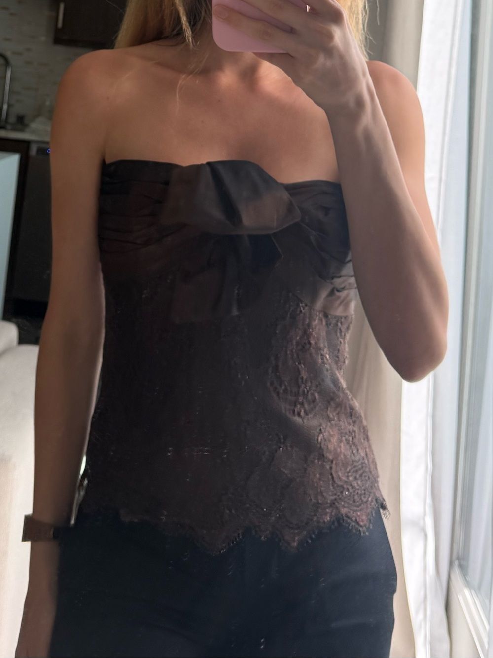 Vintage Teri Jon Brown Lace Corset Top Size 10 | 90s Mob Wife Satin Bustier